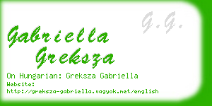 gabriella greksza business card